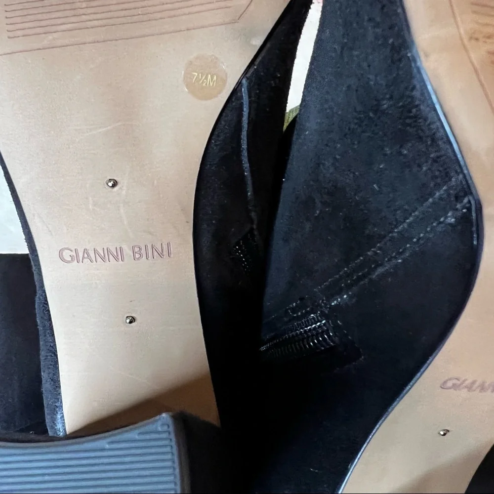 GIANNI BINI knee High Black Suede Boots.  #45